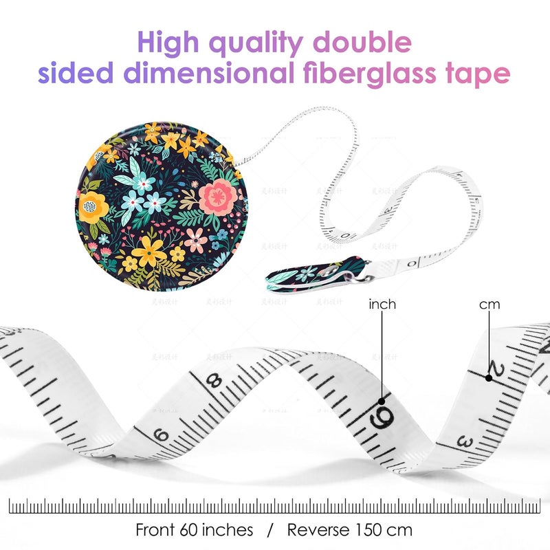 Gerkia Sewing Tape Measure，Colour Printed Small Retractable Soft Measuring Tape for Tailor Cloth Fabric Body Measurements. - Image 5